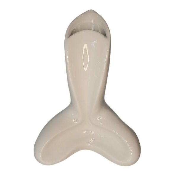 Abstract Human Body Vase White Ceramic Sitting Cross Legged Yoga Pose - Picture 1 of 4